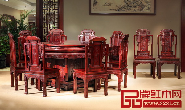 東成紅木——巴里黃檀如意寶座1.78米圓臺 東成紅木——巴里黃檀如意寶座1.78米圓臺