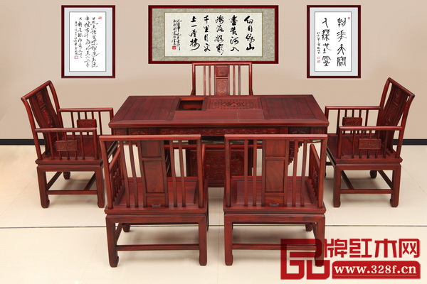 緣人緣紅木——梳背椅茶臺(tái)