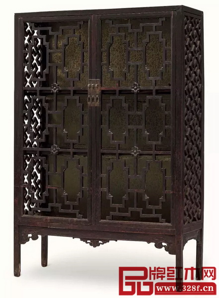 清早期 黃花梨透欞書格