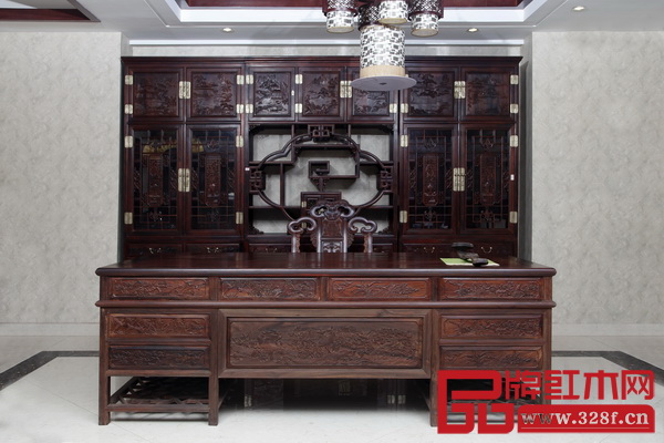 雅典紅木——大紅酸枝書房三件套 雅典紅木——大紅酸枝書房三件套