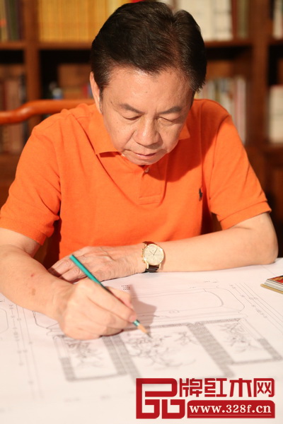 中國傳統(tǒng)工藝大師陳國壽親自繪制《國壽椅》設計圖 中國傳統(tǒng)工藝大師陳國壽親自繪制《國壽椅》設計圖