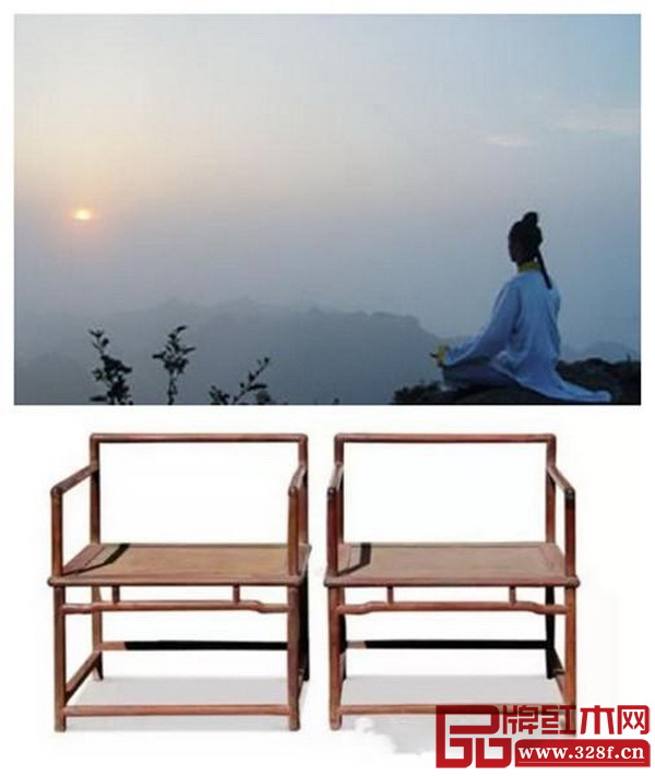 紅木家具蘊含中國哲學思想，比如典型的禪椅等，以“無”為“有”，以“簡”刪“繁”，這些都來自莊禪之道