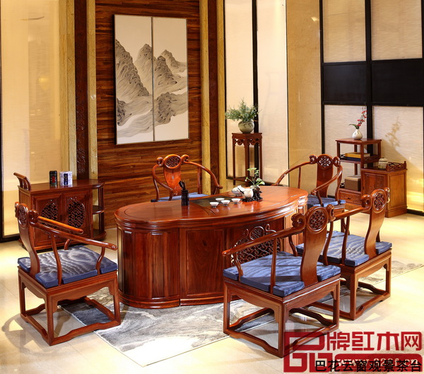 香山桃園原創(chuàng)新中式精品——《巴花·云觀窗景茶臺》 