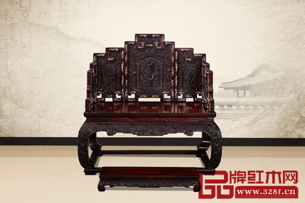 翰博紅木《大紅酸枝·雕龍寶座》 翰博紅木《大紅酸枝·雕龍寶座》