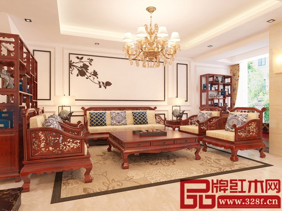 戴為紅木專屬打造的客廳家居效果圖