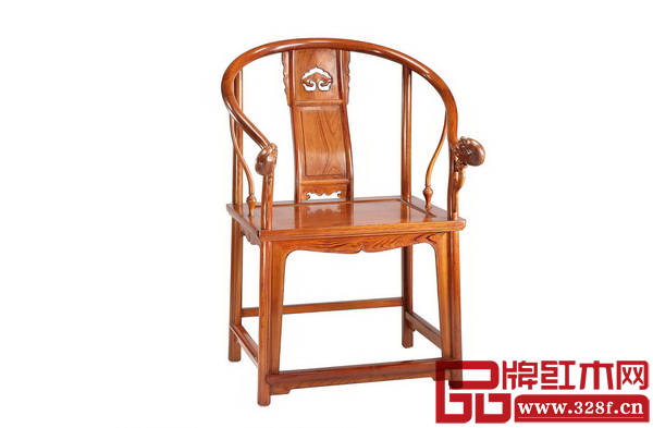 區(qū)氏臻品：白酸枝龍頭圈椅