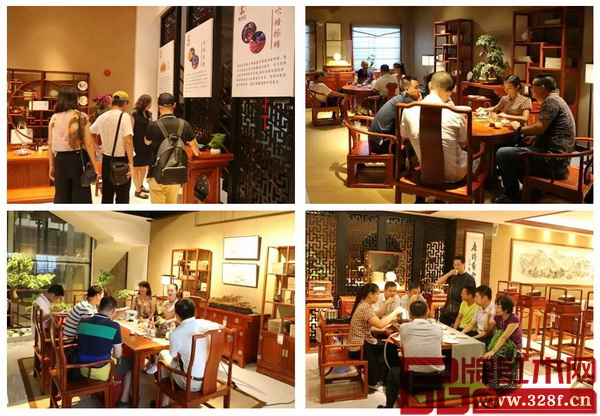 現(xiàn)場嘉賓觀賞國壽紅木家具,品味好茶,中式文化氛圍十足 現(xiàn)場嘉賓觀賞國壽紅木家具,品味好茶,中式文化氛圍十足