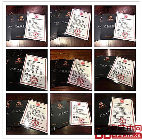 孔連紅木的《中國藝術(shù)紅木家具名品聯(lián)盟公約真品證書》與產(chǎn)品三證一起展示給消費者