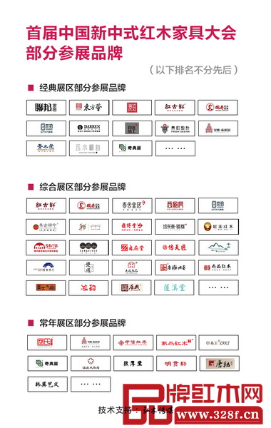 部分亮相首屆中國新中式紅木家具大會的品牌 部分亮相首屆中國新中式紅木家具大會的品牌