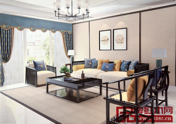 目前，很多新中式家具品牌已經(jīng)采用整體軟裝配套裝飾