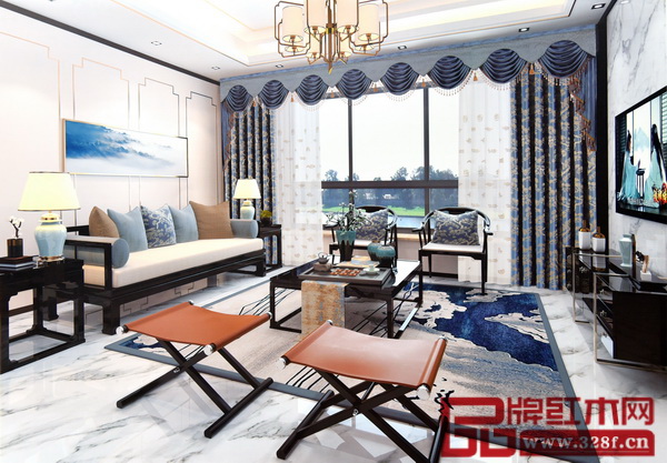 目前，很多新中式家具品牌已經(jīng)采用整體軟裝配套裝飾