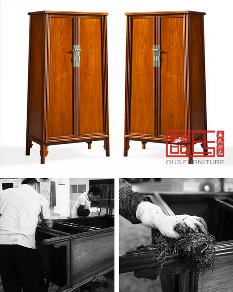 區(qū)氏臻品《瓜棱腳大小頭柜》及其上漆工藝