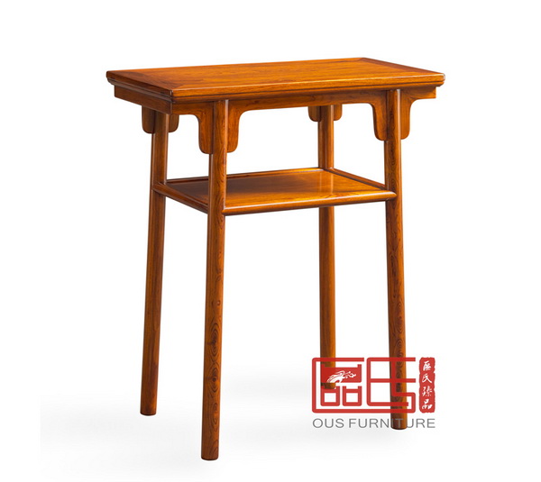 區(qū)氏臻品《黃花梨·圓腳牙板酒桌》