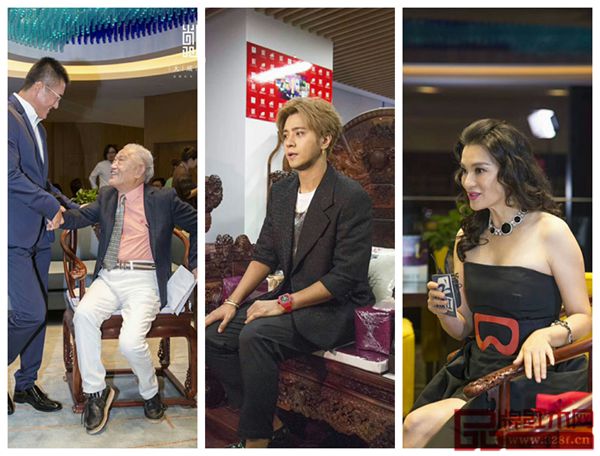 在休息室接受采訪的明星們