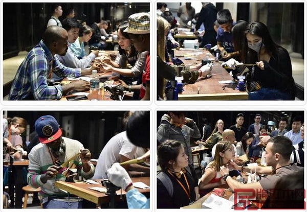 來各國的留學生體正在體驗手工木作 來各國的留學生體正在體驗手工木作