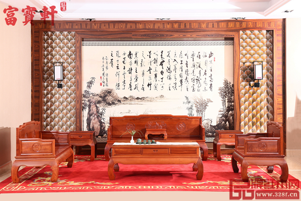 富寶軒紅木緬甸花梨《花鳥羅漢床沙發(fā)》 富寶軒紅木緬甸花梨《花鳥羅漢床沙發(fā)》