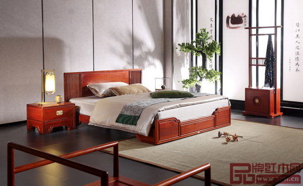 東莞國壽紅木“世外桃源”品牌打造的臥室空間