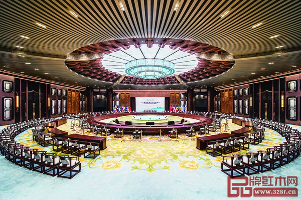 G20峰會主會場端莊典雅的中國紅木家具吸引了全世界的目光