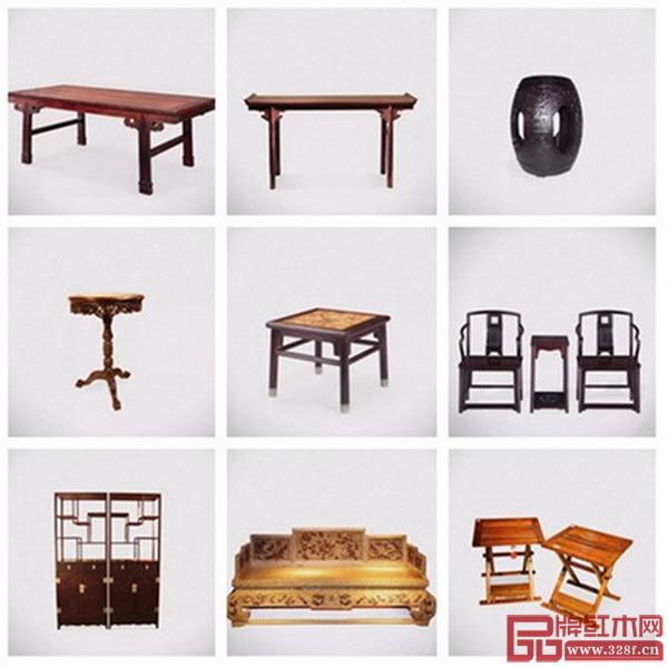 圖由左到右依次是紅酸枝獨板云頭畫案、紅酸枝翹頭案、紫檀雕花秀墩、老紅木圓桌一件、紫檀嵌海南黃花梨禪凳、紫檀南官帽椅、緬甸紅酸枝多寶格、金絲楠嵌紫檀羅漢床、海南黃花梨馬扎 圖由左到右依次是紅酸枝獨板云頭畫案、紅酸枝翹頭案、紫檀雕花秀墩、老紅木圓桌一件、紫檀嵌海南黃花梨禪凳、紫檀南官帽椅、緬甸紅酸枝多寶格、金絲楠嵌紫檀羅漢床、海南黃花梨馬扎