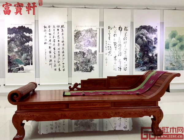 當(dāng)富寶軒紅木遇上廣東六市民間書畫巡展，書畫中的古典韻味十足