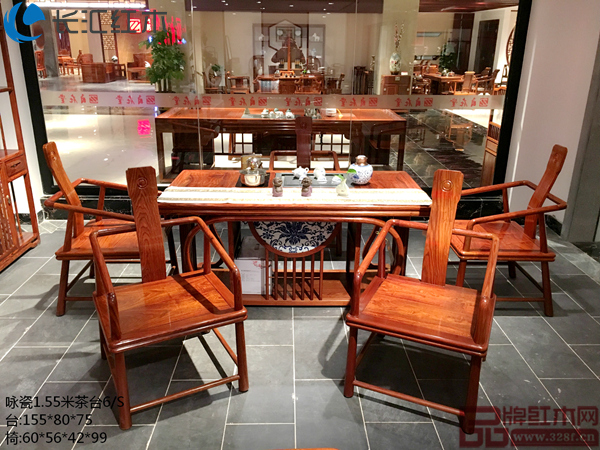 長匯紅木·自在堂被不良企業(yè)模仿抄襲的《詠瓷茶臺》