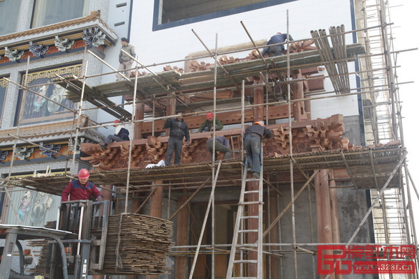 明清工匠古建中式工程施工現(xiàn)場(chǎng)