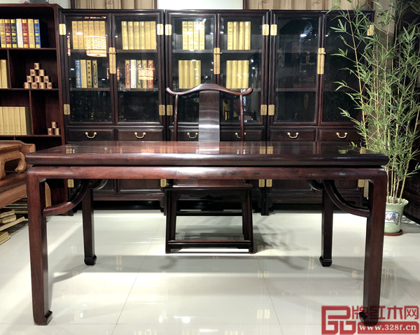 豪盛紅木贊比亞紫檀《新明式無束腰長橋案》 豪盛紅木贊比亞紫檀《新明式無束腰長橋案》