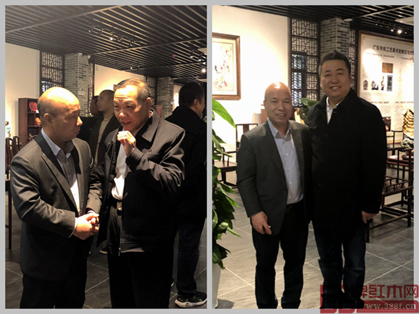 豪盛紅木總經(jīng)理黃愛豪與廣東省工藝美術(shù)協(xié)會副會長劉夕海(左圖)、秘書長孔昭明(右圖)交流學(xué)習(xí)合影留念 豪盛紅木總經(jīng)理黃愛豪與廣東省工藝美術(shù)協(xié)會副會長劉夕海(左圖)、秘書長孔昭明(右圖)交流學(xué)習(xí)合影留念
