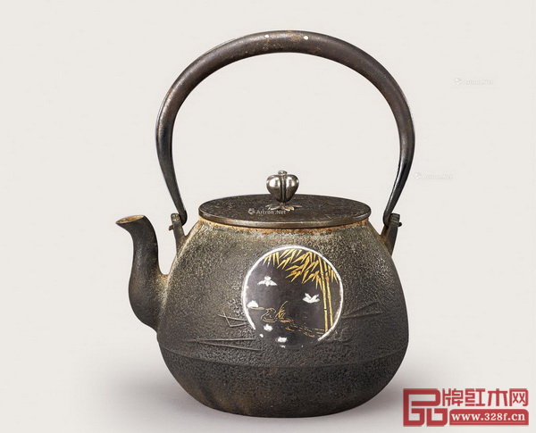 光玉堂 金銀鑲嵌鐵壺 光玉堂 金銀鑲嵌鐵壺