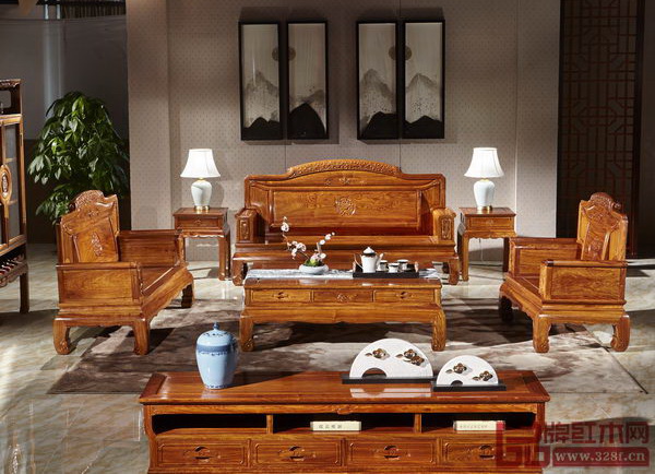 匠王紅木——《刺猬紫檀鳳冠沙發(fā)》