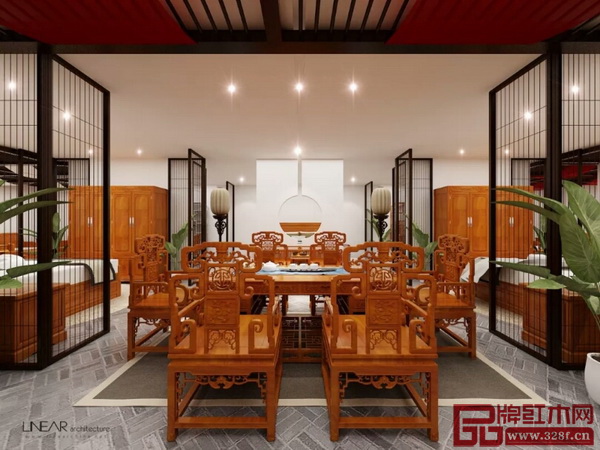 明堂紅木北京專賣店設(shè)計效果圖