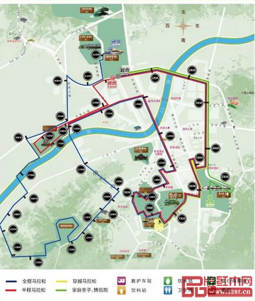 “跑進電影、穿越歷史”2018橫店馬拉松路線圖 “跑進電影、穿越歷史”2018橫店馬拉松路線圖