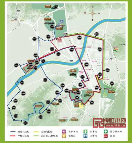 “跑進電影、穿越歷史”2018橫店馬拉松路線圖 “跑進電影、穿越歷史”2018橫店馬拉松路線圖
