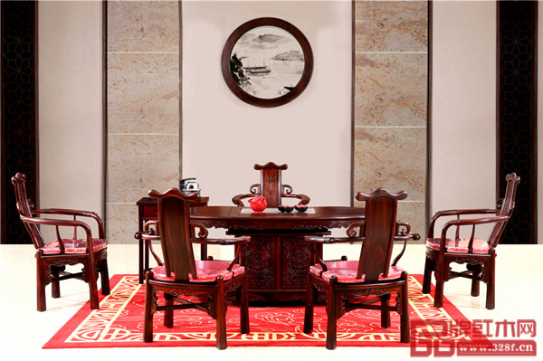 富寶軒紅木產(chǎn)品《腰型茶臺(tái)》
