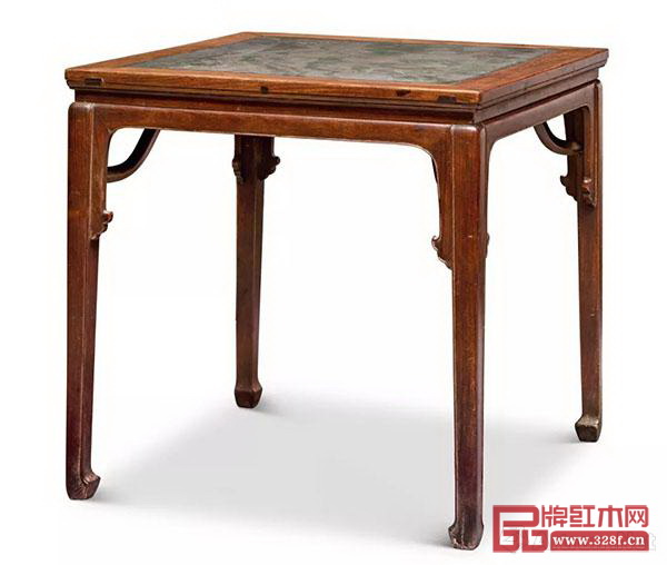 “陳增弼古典家具研究文獻(xiàn)及藏品展”展品之一——《清早期 黃花梨石面霸王棖六仙桌》 “陳增弼古典家具研究文獻(xiàn)及藏品展”展品之一——《清早期 黃花梨石面霸王棖六仙桌》