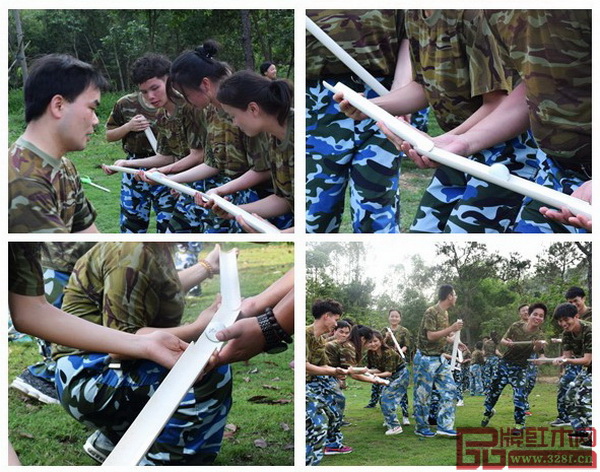 各個隊伍在“南水北調(diào)”游戲中緊密合作 各個隊伍在“南水北調(diào)”游戲中緊密合作