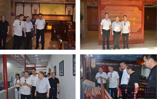 楊志明一行參觀浙江藝術(shù)紫檀博物館及旭東紅木“透明工廠”