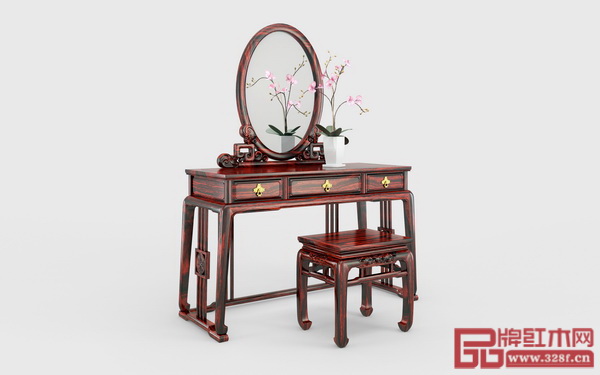 古森紅木《古韻悠揚(yáng)梳妝臺(tái)》 古森紅木《古韻悠揚(yáng)梳妝臺(tái)》