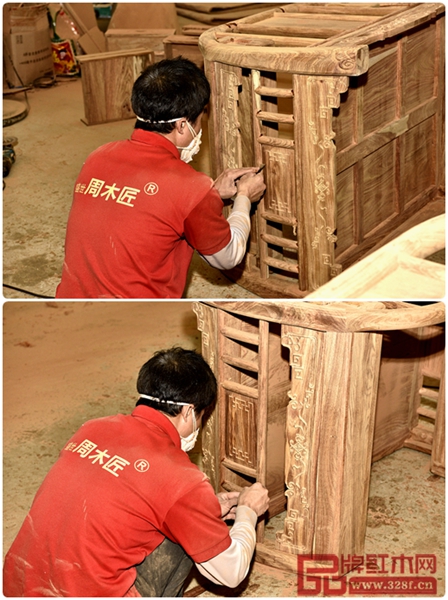 盛世周木匠工匠純手工雕刻和刮磨