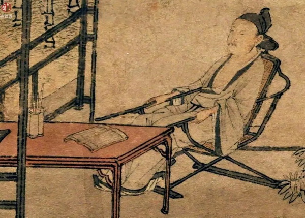  明仇英《桐蔭書靜圖》的醉翁椅
