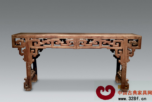 清中期 紅木拐子紋大條案