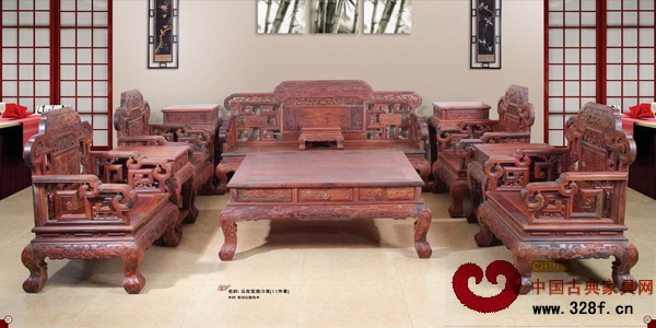 創(chuàng)輝紅木--云龍寶座沙發(fā)