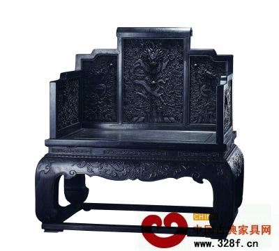 清代紫檀寶座