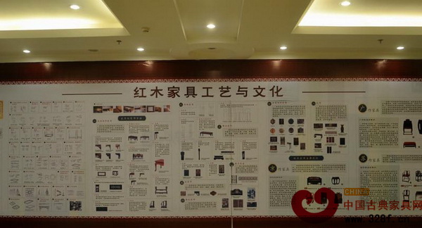 文化墻上的“紅木家具工藝與文化”介紹