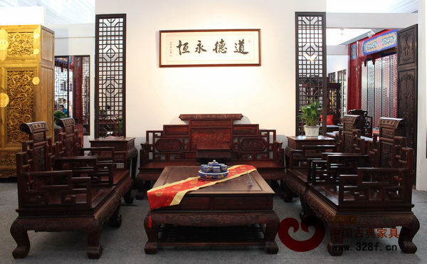 德恒閣紅木展出作品——福祿壽沙發(fā)