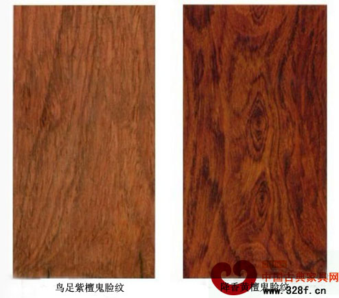 鳥足紫檀鬼臉紋vs降香紫檀鬼臉紋