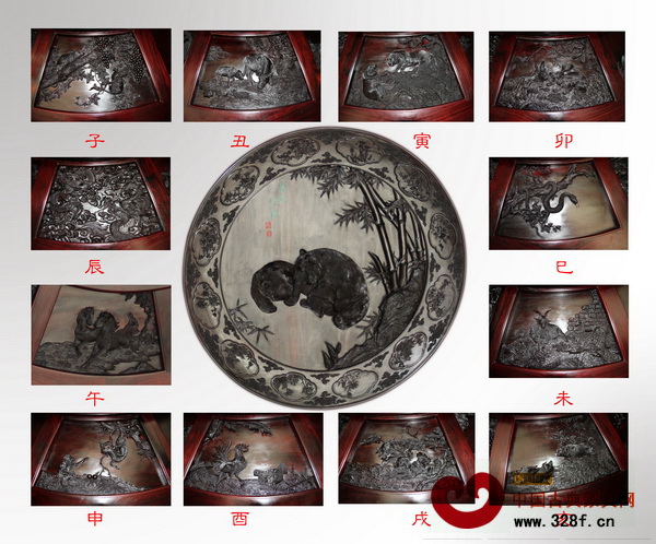 振宇紅木《團團圓圓大圓臺》局部拼圖