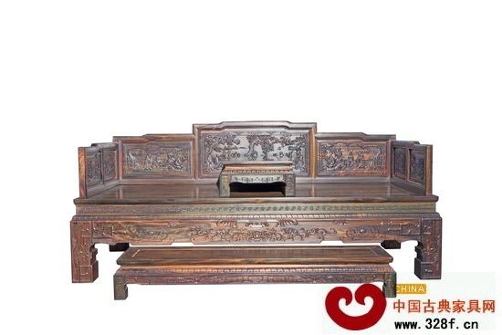 鈺品紅——黑酸枝清式羅漢床
