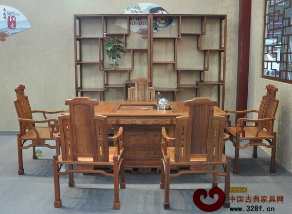 水雨軒——SX-918L鴻運茶臺（緬甸花梨）