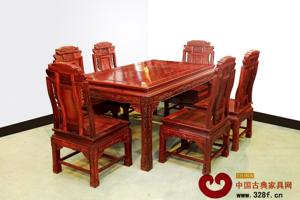 木緣紅木——花鳥餐臺(小葉紅檀)